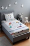 Cheerful Vehicles Crossing Patterned Bedspread and Pillowcase - 2