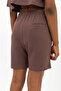 Unisex Örme Sepia Kahve Şort - 5