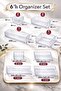 6-Piece Drawer Multi-Purpose Organizer - Cosmetic Jewelry Makeup Organizer Cabinet Organizer Transparent - 2