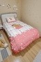 Pink Dreams Capybara Patterned Single Duvet and Pillowcase - 3