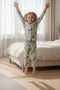 Mother-Daughter Combination Panda Patterned Soft Milan Fabric Pajama Set (Price Is for One Set) - 3