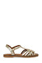 26S-378 6Fx Gold Women's Flat Sandals