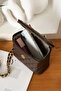 Embroidered and Knitted Chain Shoulder Bag - 3