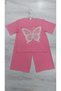Girl's Butterfly Embroidered Set, Cotton Summer Stylish and Comfortable 2-Piece Set - 3