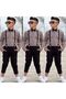 Boy's Bow Tie, Striped Shirt and Pants 4-Piece Combination Set - Holiday Set - 2