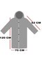 1Pcs High Quality Blue Raincoat Girls Boys Rainwear with Hat and Snaps Rainwear Unisex Rain Coat - 3