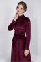 SIDE BINDING DETAILED VELVET EVENING DRESS 50281 - 2