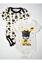 -Printed Short Sleeve Bodysuit Set of 2 Boy & Girl - Multicolor
