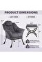 Lazy Chair with Ottoman, Modern Upholstered Accent Chair, Ergonomic Lounge Chair - 2