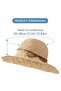 Women's Summer Straw Hat with Weave Pattern Wide Brim Bohemian Beach Hat - 3