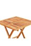 Folding Bistro Table 60x60x65 cm Solid Teak Wood - 5
