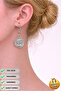 Steel Special Design Dangle Gift Locket Couple Earrings, Does Not Tarnish or Fade - 4