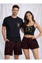 Daily Comfortable Cotton Printed Dear Couple Pajama Set (Set of 2)