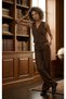 Premium Waistcoat Set Made of Special Textured Striped Fabric That Doesn't Rise at the Knees - 5