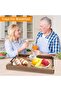 43cm Acacia Wood Serving Tray with Metal Handles - 2