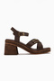 Gisella Brown Heeled Women's Sandals - 2