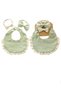 -Camila Ribbons Headband & Baby Bib Set - Sage Green - 3