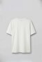 Men's Oversize Minimal Floral Embroidered T-Shirt White - 2