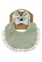 -Camila Ribbons Headband & Baby Bib Set - Sage Green - 4