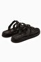 Blenda Genuine Leather Black Buckle Women's Slippers - 5