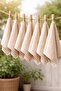 7-Piece Beige Multi-Purpose Bamboo Mini Towel Set - Baby, Kitchen and Cleaning Towels 20 X 20 cm
