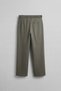 Men's Baggy Fit Smart Casual Belted Trousers Khaki - 2