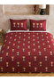 Mixed Bear Teddy Printed Cotton Double Duvet Cover Set - 2