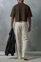 Men's Baggy Fit Vintage Washed 08 Printed Sweatpants Gray - 4