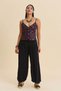 Comfortable Cut, Gathered Cuffs, Women's High Waist Trousers - 3