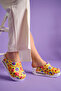 Patterned Leather Sabo Slippers Orthopedic Hospital Doctor Nurse Chef Slippers - 2