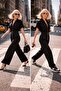 One-Piece Power Zipper Belted Jumpsuit in the City - 5