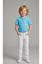 Boys' April 23 October 29 Show Outfit Collared Short Sleeve T-Shirt and White Pants Set