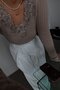 V-Neck Guipure Embroidered Knitwear - 4
