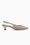Gina Beige Short Heeled Women's Shoes - 3