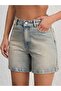 Women's Light Blue High Waist Denim Jean Shorts - 2