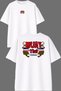 Muay Thai Fighter Design Front and Back Printed White Oversize t Shirt