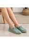 Genuine Leather Flat Sole Women's Casual Shoes - 3