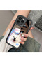 Cute Pet Pattern Mirrored Silicone Phone Case Compatible with iPhone 15 Plus - 4