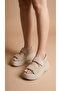 Skin High Sole Double Velcro Two-Stripe Summer Women's Wedge Heeled Sandals - 3