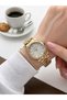 Steel Cord 2 Year Warranty 3 Atm Water Resistant Women Wrist Watch+Bracelet F.G8303.M120 - 2