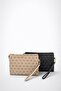 Women's 2-Piece Monogram Patterned Clutch Bag and Wallet Set - 5