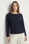 Black Boat Neck Blouse with Stone Detail 8364 - 2