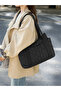 Black Quilted Shoulder Bag - 5