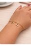 Heart and C Zircon Letter Steel Bracelet for Lover, Self-Gift Boxed 17cm Adjustable Chain