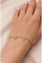 D and Heart Zircon Stone Steel Bracelet for Lover, Self-Gift Boxed 17cm Adjustable Chain - 2