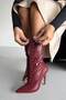 Nemesis Lace-Up Bordo Crinkled Patent Leather - 5