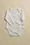 Embroidered Long Sleeve Snap Fastener Baby Bodysuit
