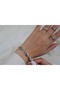 Blk272 Oval Plate Zircon Stone Detail Silver Bracelet (17 cm + 2 cm Extension) - 2