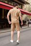 Mink 100% Cotton Men's Shorts and Shirt Set E7361 - 3