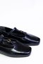 Lavin Gold Buckle Detail Crinkled Matte Flat Toe Stylish and Comfortable Daily Flat Ballet Flats - 6